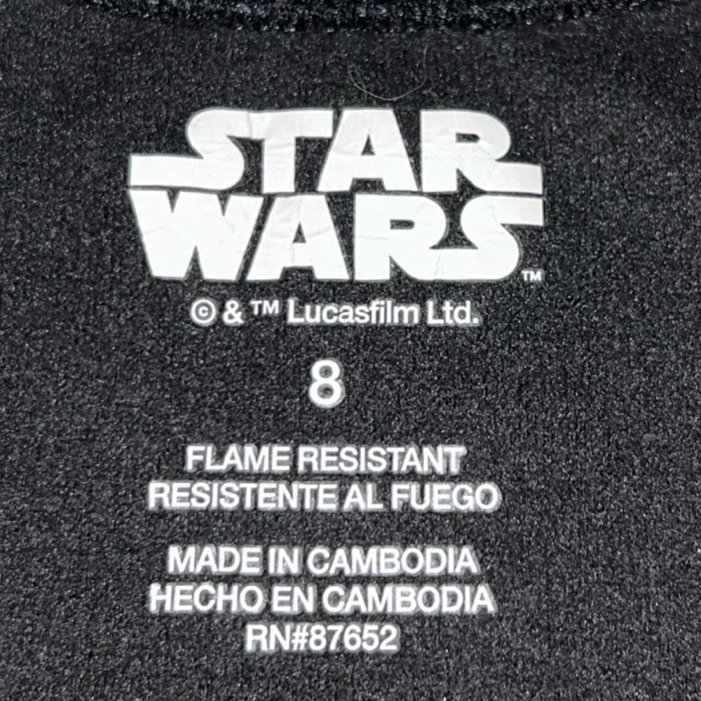 STAR WARS Boy's Black And Red Graphic Long Sleeve Pajama Top Size 8